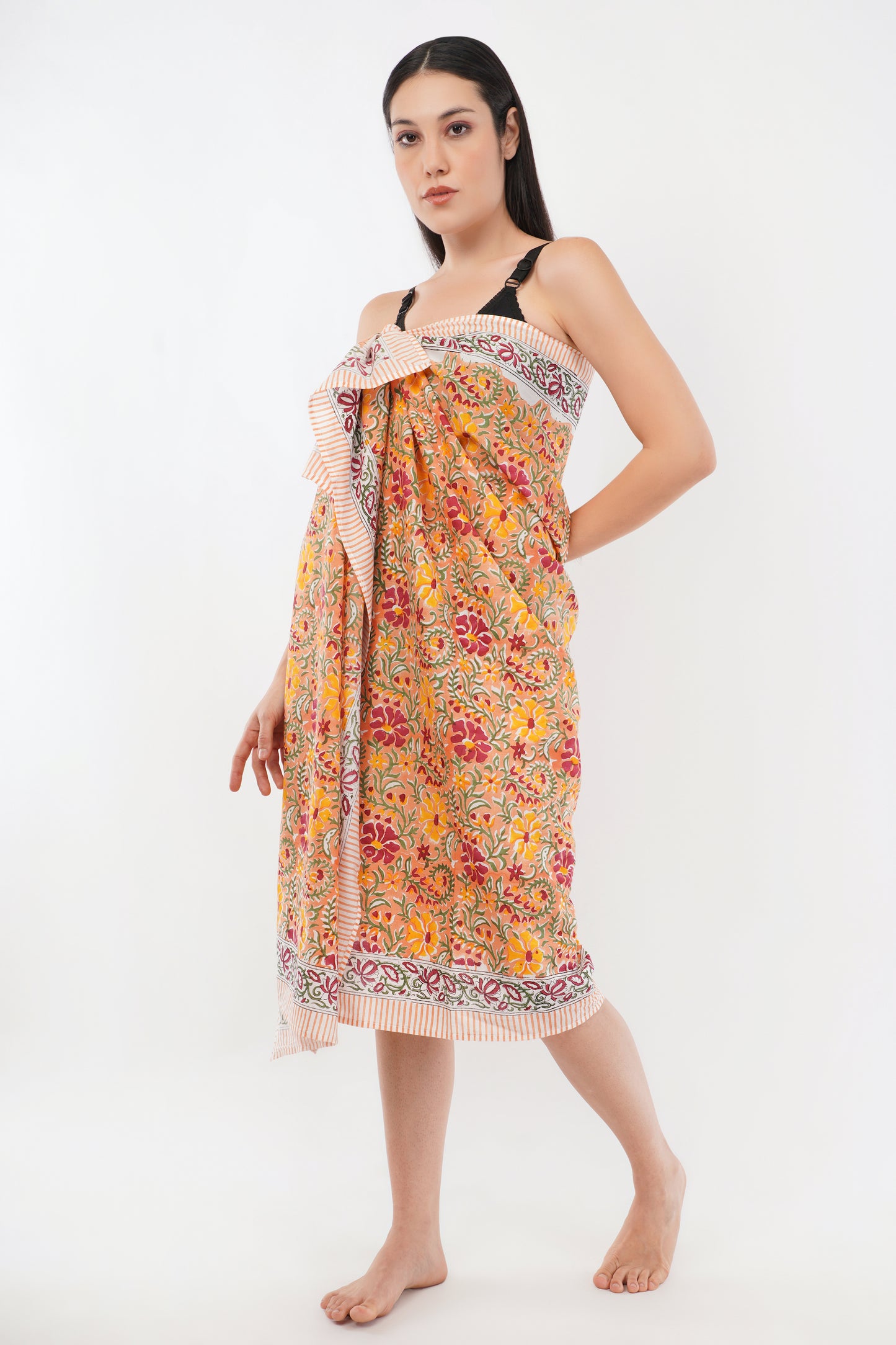 Cotton Sunset Hand Printed Beach Sarongs Wrap Earthsong