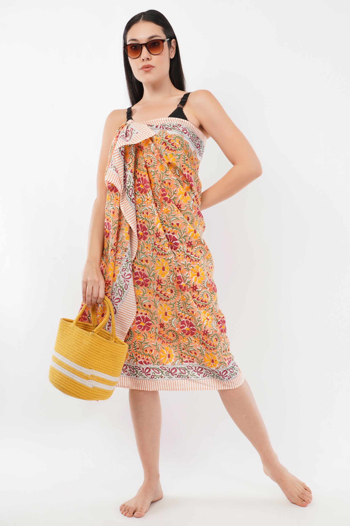 Cotton Sunset Hand Printed Beach Sarongs Wrap Earthsong