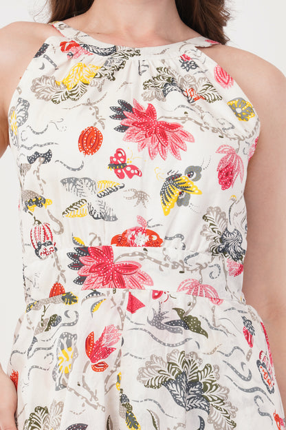 Hand Block Printed Long Cotton Maxi Dress – Summer Bloom