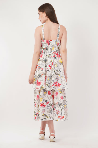 Hand Block Printed Long Cotton Maxi Dress – Summer Bloom