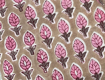 Gul-e-Bagru Hand Block Printed Cotton Shirt Long Dress