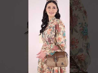 Tropical Avery Pleated Cotton Dress – Bird & Bloom Shirt Midi